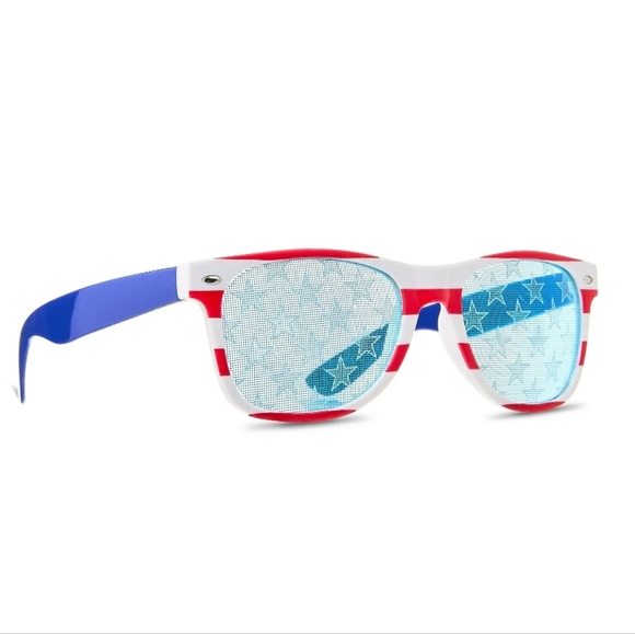💙10/$28+💙Way To Celebrate flag glasses - Picture 1 of 7